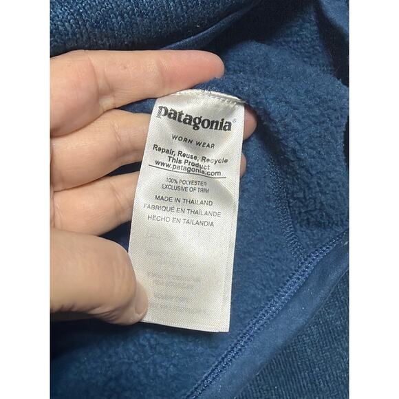 Patagonia Better Sweater Small Teal 1/4 Zip FLAW Fleece Lined - Picture 5 of 7